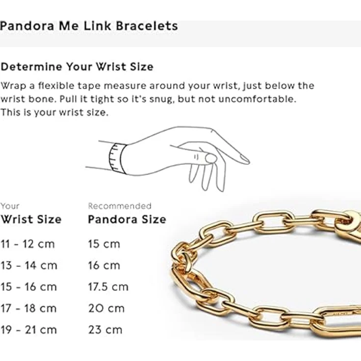 PANDORA ME Kettenarmband 17,5cm aus 14 Karat vergoldeter Metalllegierung mit gerillten Connectors und Karabinerverschluss, für Pandora ME Kollektion, 569662C00-3 – Bild 4