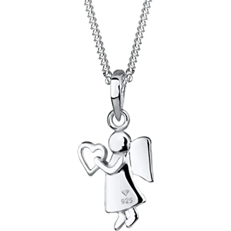 Elli Halskette Damen Engelsherz Talisman, 925 Sterling Silber, 45 cm, handgefertigt – Bild 4
