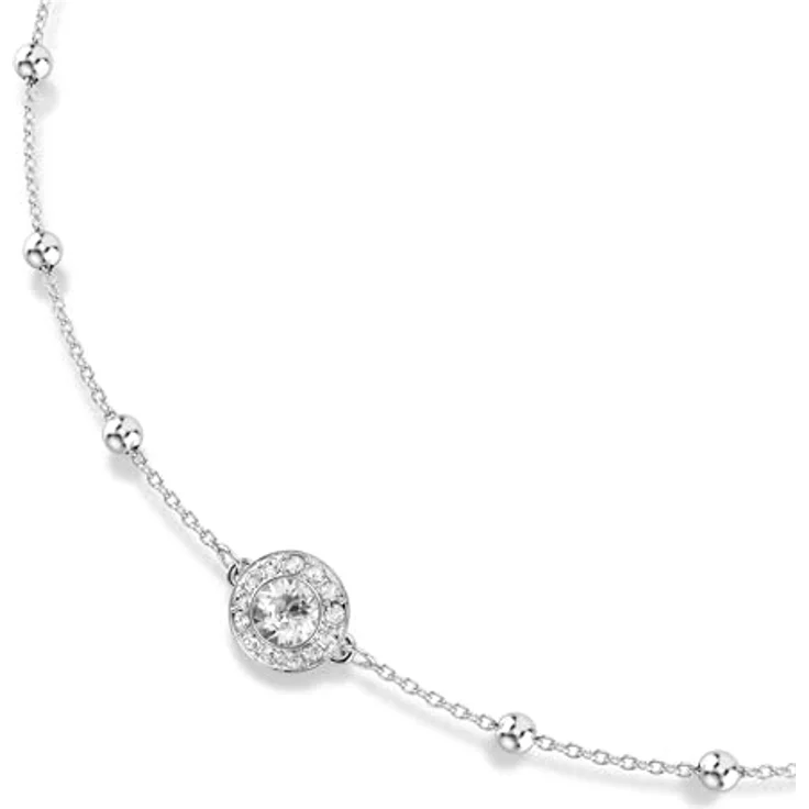 Swarovski Una Angelic Anhänger, rund, doppelseitige Motive, weiß, rhodiniert, Länge 38-48 cm – Bild 4
