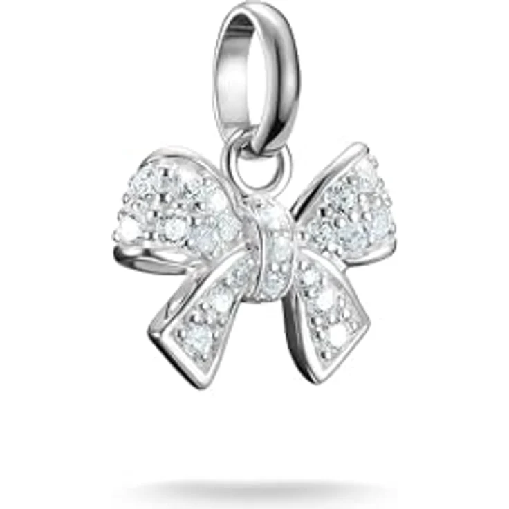 Thomas Sabo Charm Club Connect Charm-Anhänger Schleife mit Steinen, recyceltes 925 Silber, CC1235-051-14 – Bild 1