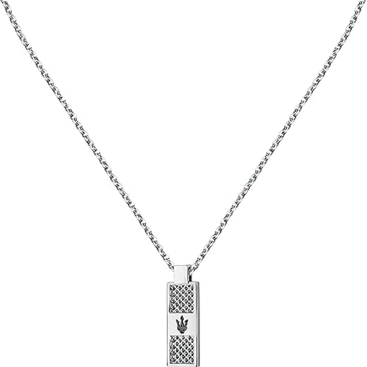 Maserati Herrenhalskette Iconic Collection – JM423AVD20, aus Stahl mit schwarzer PVD-Beschichtung, 45+5 cm, inkl. Karabinerverschluss – Bild 1