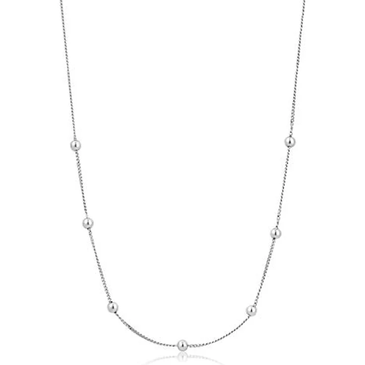 ANIA HAIE MODERN MINIMALISM Damen Halskette, Beaded aus 925 Sterling Silber mit Silberperlen, Länge 35cm + 5cm Verlängerung, inkl. Geschenkverpackung – Bild 1