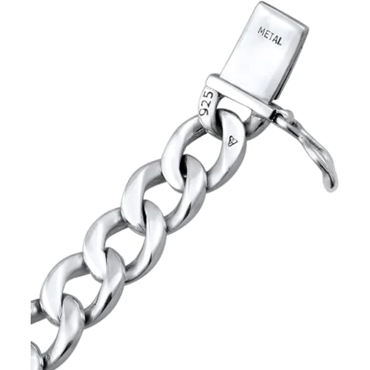 Kuzzoi Buddha Panzer Armband, handgefertigt aus 925er Sterling Silber, massives Gliederarmband (8 mm), Kastenschloss, Länge 19 cm – Bild 3