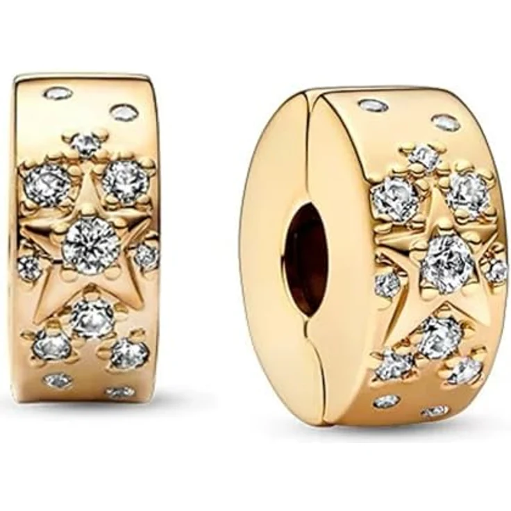 WEIMU Golden Charms 925 Sterling Silber Charm für Armband & Halskette, hypoallergen, passend für Pandora und Biagi, Gold – Bild 1