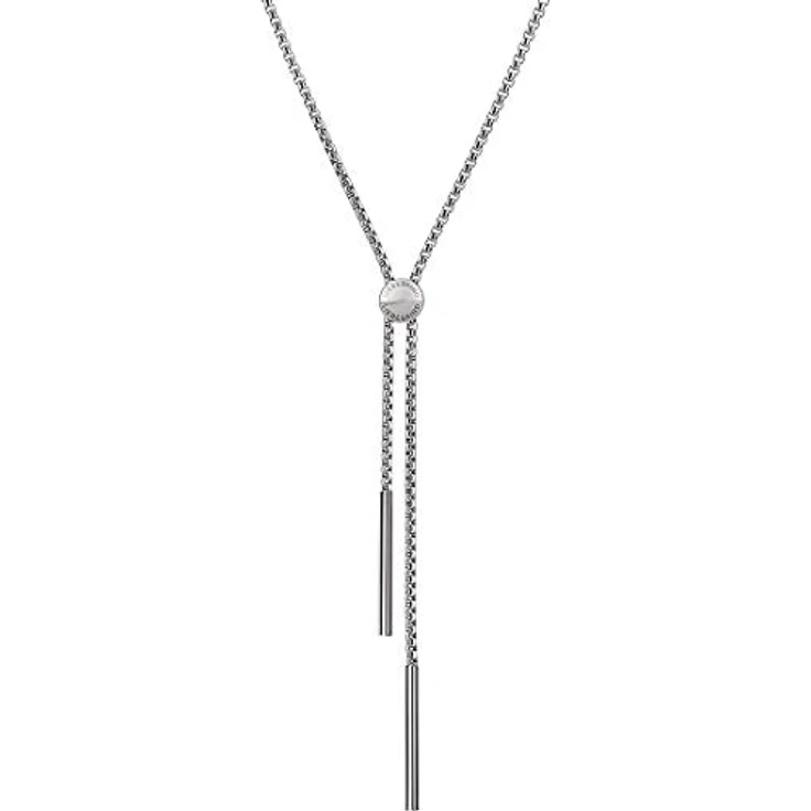 LIEBESKIND BERLIN Y-Kette 85 cm, vergoldeter Edelstahl mit Silikonverschluss, zeitloses Design – Bild 4