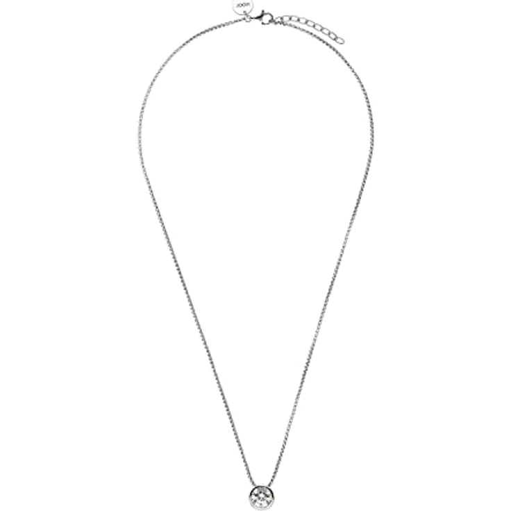 JOOP! Damen-Halskette 925 Sterling Silber mit Zirkonia, 42+3 cm, inklusive Schmuck Geschenkbox – Bild 3