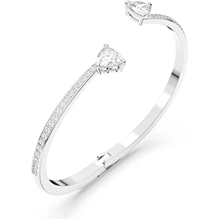 Swarovski Mesmera Soul Armreif, Herz, Weiss, Rhodiniert mit eleganten Herzelementen – Bild 3