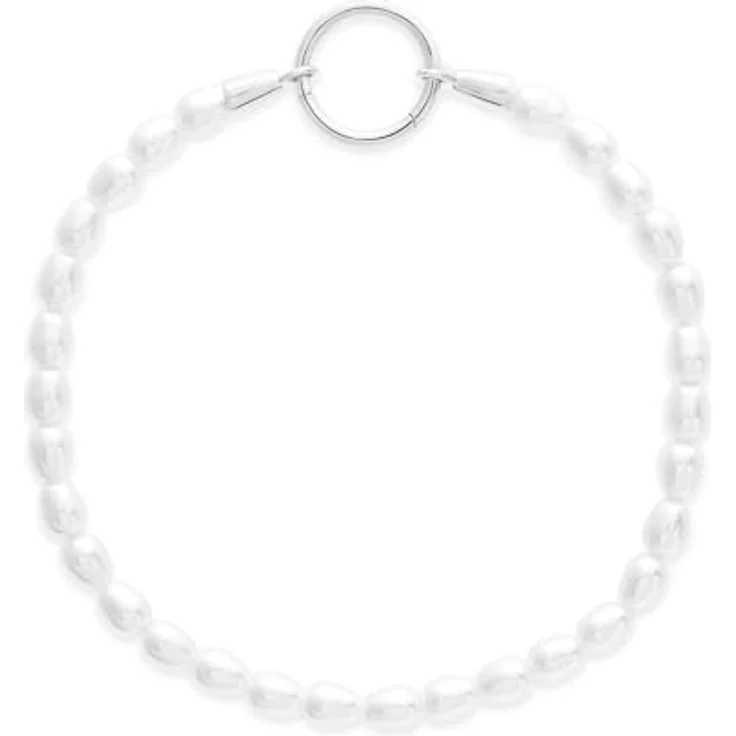 Tamaris Bracelet - Elegantes Armband aus poliertem Edelstahl in Silber - Verstellbare Glasperlenkette bis 18 cm - Wasserfest & hautfreundlich – Bild 2