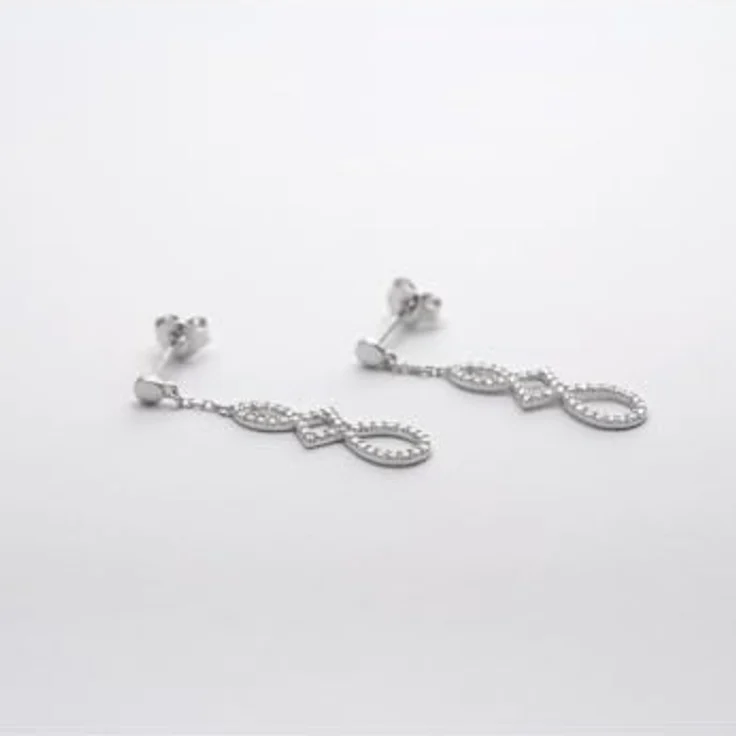 FAVS Damen-Ohrhänger, 925er Silber mit 80 Zirkonia, One Size, 89181682 – Bild 2