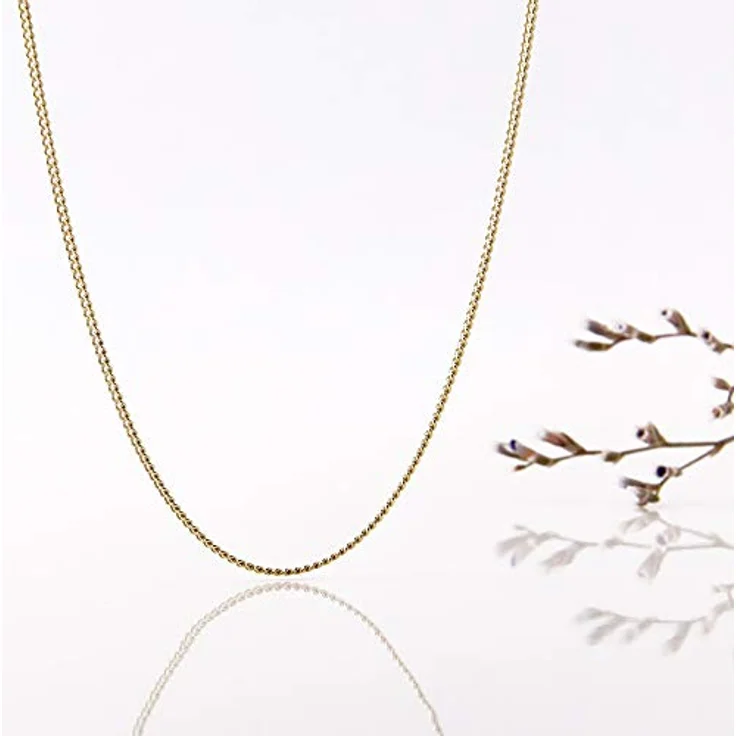 trendor Feine Panzerkette 333 Gold Halskette 1,1 mm, elegantes Schmuckstück aus Echtgold, 38 cm Länge – Bild 2