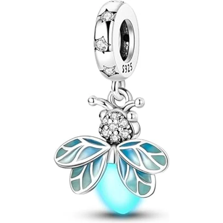 Pandach Damen Charm Anhänger, 925 Sterling Silber mit Zirkonia, kompatibel mit europäischen Armbändern und Halsketten – Bild 1