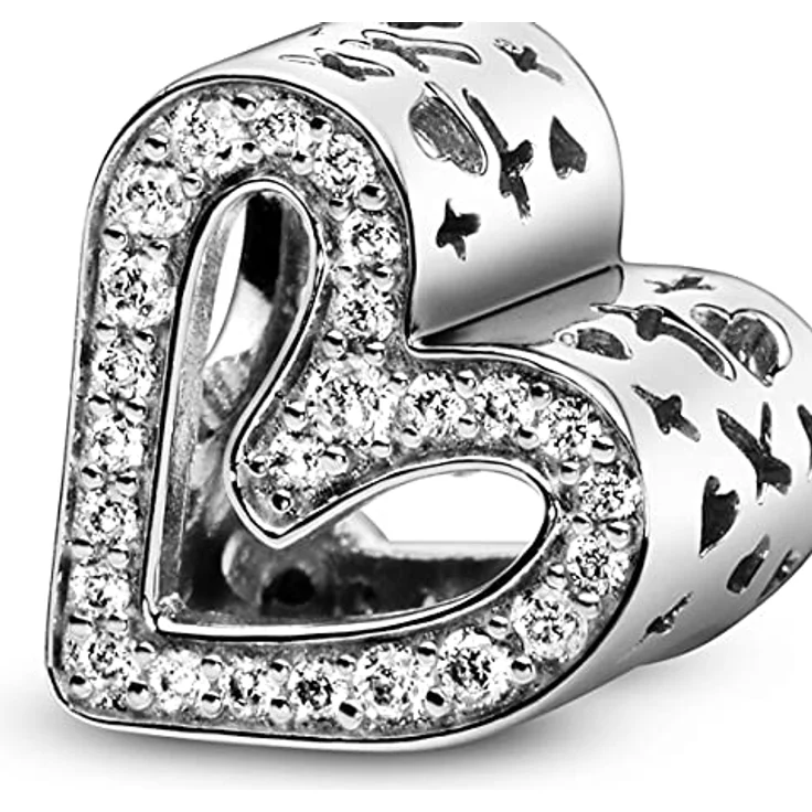 Pandora Charm Moments Funkelndes Freihand-Herz 798692C01, Charm-Anhänger mit funkelndem Design – Bild 4