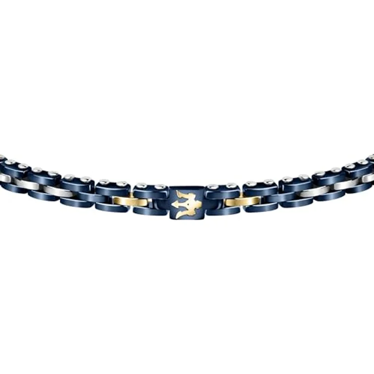 Maserati Jewels Herrenarmband JM420ATI01, 22 cm, Edelstahl und Keramik mit PVD-Beschichtung, Maserati-Blau-Finish – Bild 2