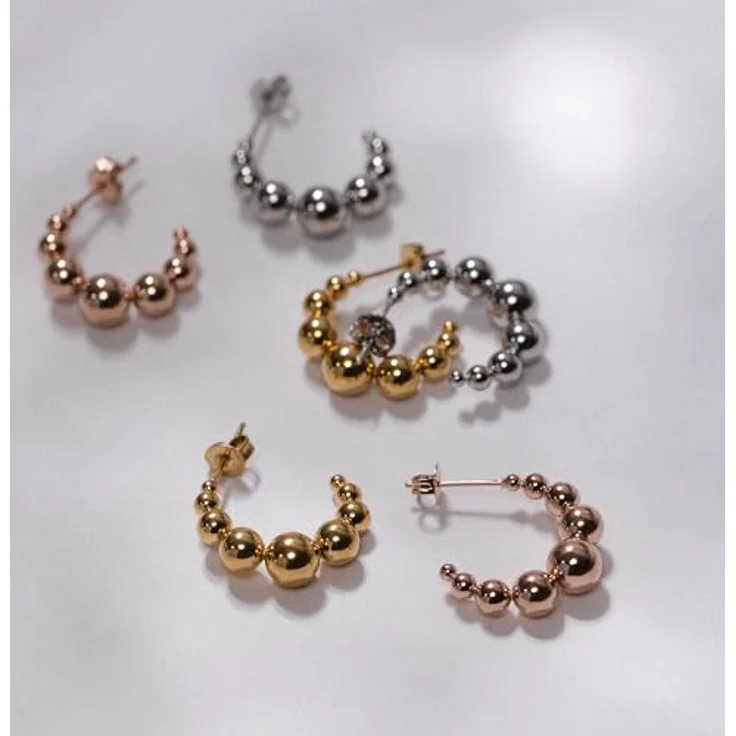 Purelei Bubbly Creolen Ohrringe Damen Edelstahl – Wasserfest, Allergiefrei, 18,5mm, Bubble-Design, Vielseitig Kombinierbar für Alltag und Events – Bild 5