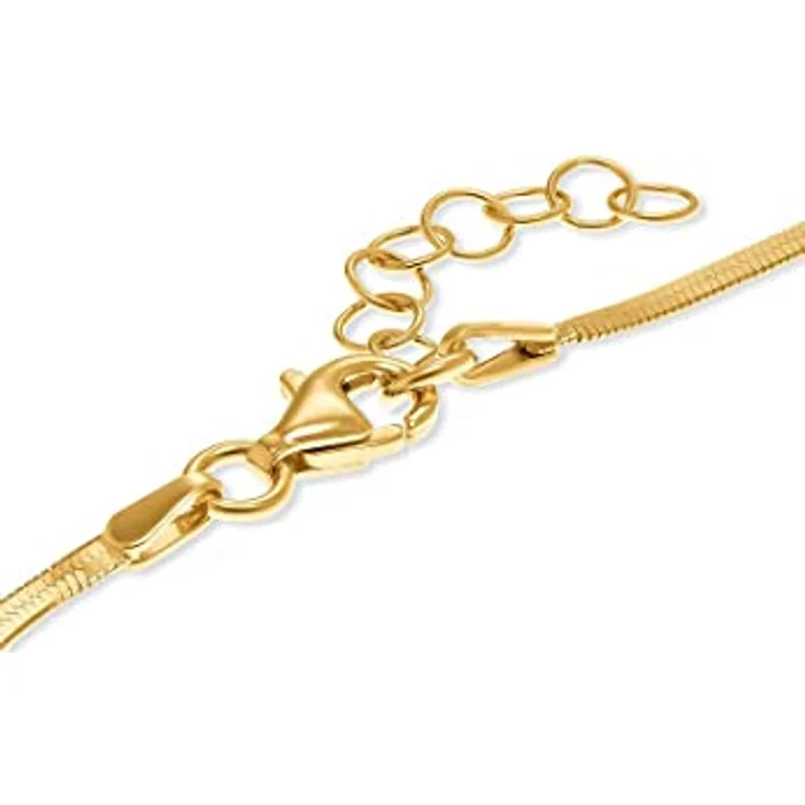 FAVS Damen-Armband 925er Silber, Gelbgold, 17 cm, vielseitig kombinierbar, Geschenkbox – Bild 2