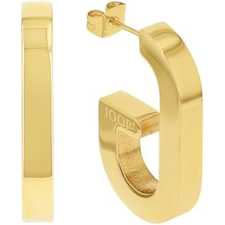 JOOP! Damen Creolen Ohrschmuck aus Edelstahl, Silber mit Emailleüberzug, Steckverschluss, in Schmuck Geschenk Box – Bild 3