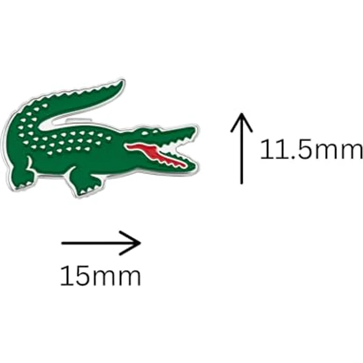 Lacoste ARTHOR Ohrstecker für Herren, Edelstahl mit Krokodil-Design und Emaille-Details, 14 x 2,5 mm – Bild 2