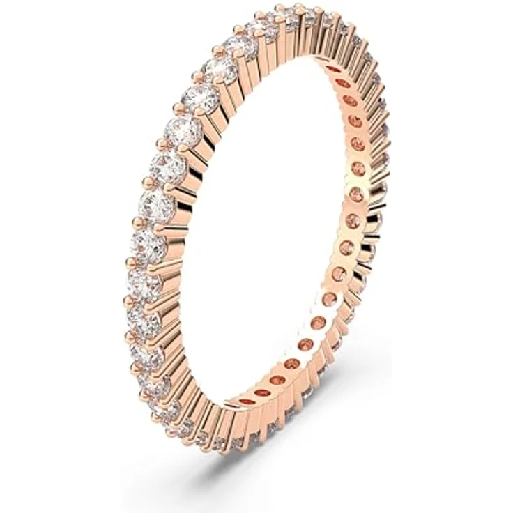Swarovski Matrix Vittore Ring, Weißer und Rosé Vergoldeter Damenring mit Swarovski Kristallen – Bild 2