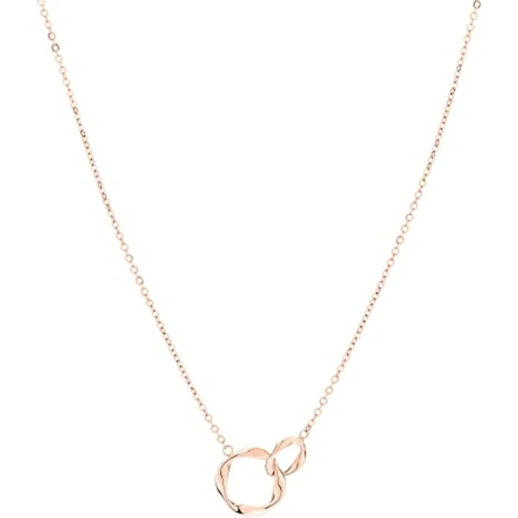LIEBESKIND Berlin Halskette LJ-0990-N-45, Edelstahl mit gedrehten Anhängern, IP Roségold, 45 cm – Bild 1