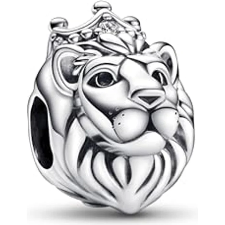 PANDORA Moments Königlicher Löwe-Charm-Anhänger aus Sterling Silber, verziert mit Zirkoniasteinen, kompatibel mit Moments Armbändern, 792199C01 – Bild 1