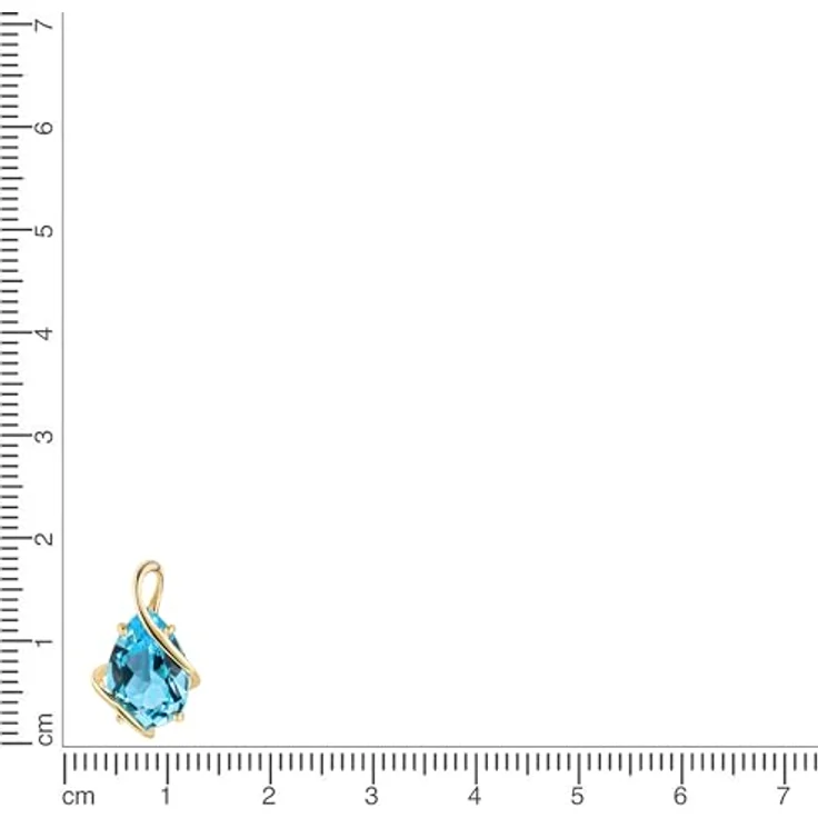 Fascination by Ellen K. Kettenanhänger 375/- Gelbgold glanz mit Blautopas 7x10mm, Damen Schmuck in gelb – Bild 2