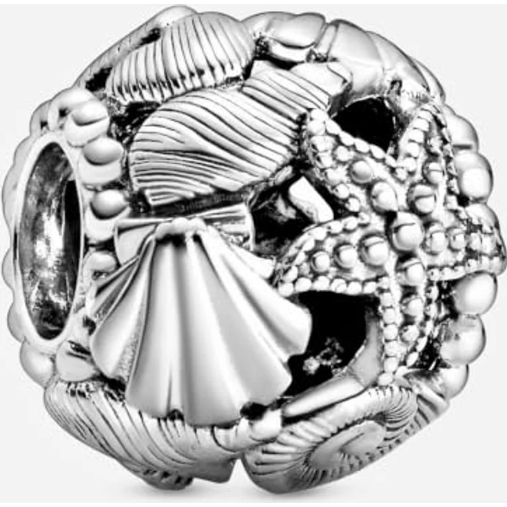 Pandora Charm 798950C00, Offenes Design mit Seestern, Muschel und Herzen aus Sterling-Silber – Bild 8