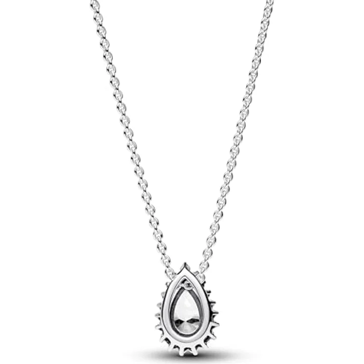 PANDORA Timeless Funkelnde Birnen-Kranz Collier-Halskette aus Sterling Silber mit Zirkonia Steinen, Verstellbar auf 45 cm, 392832C01-45 – Bild 2