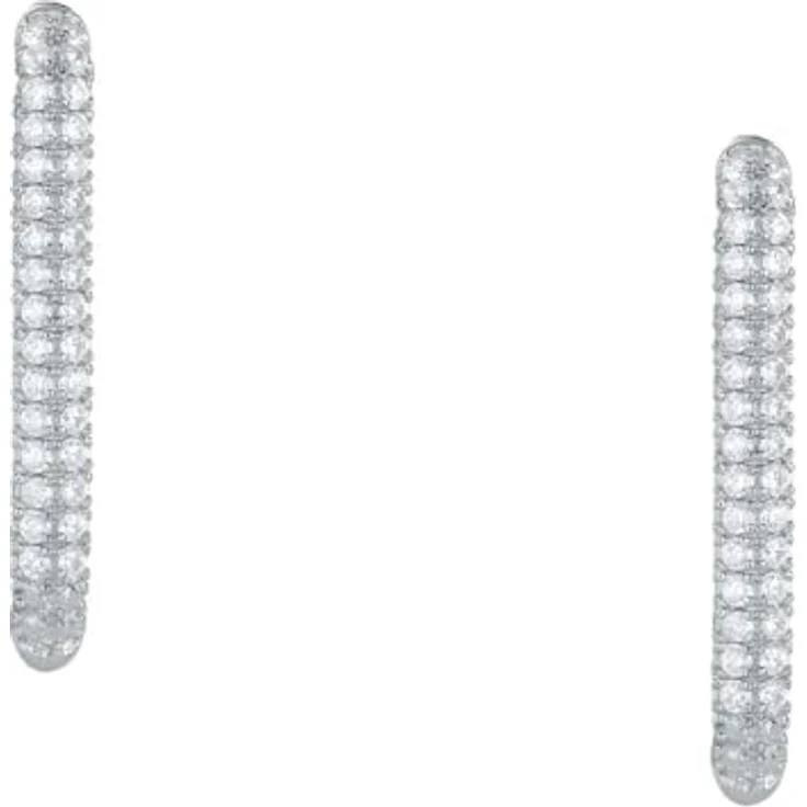 CHRIST Damen-Creolen, 925er Silber mit recyceltem Zirkonia, One Size – Bild 4