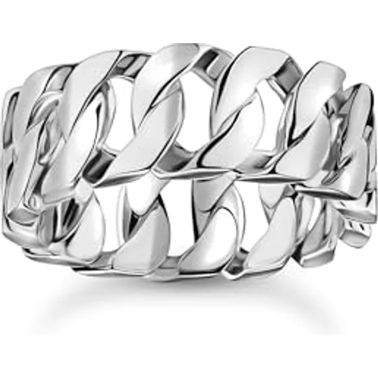 THOMAS SABO Fingerring Breiter Kettenglieder-Ring, Unisex Design, Ringgrößen 50-68