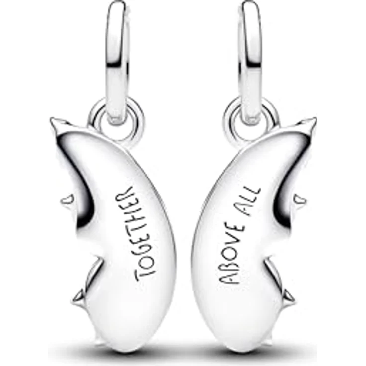 PANDORA Moments Teilbarer Schmetterling Charm-Anhänger aus Sterling-Silber mit Zirkonia und blauer Emaille, Gravur „TOGETHER ABOVE ALL“, Kompatibel ME und Moments, 794244C01 – Bild 2