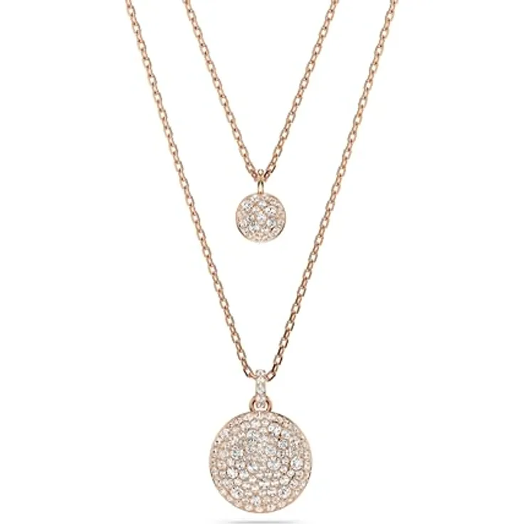 Swarovski Damen-Kette mit Kettenanhänger aus Metall und Kristall, One Size