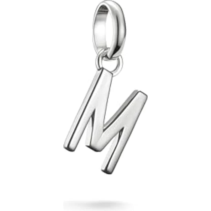 Thomas Sabo Charm Club Connect Charm-Anhänger Buchstabe M, aus recyceltem 925 Silber mit filigraner Öse, vielseitig kombinierbar – Bild 1