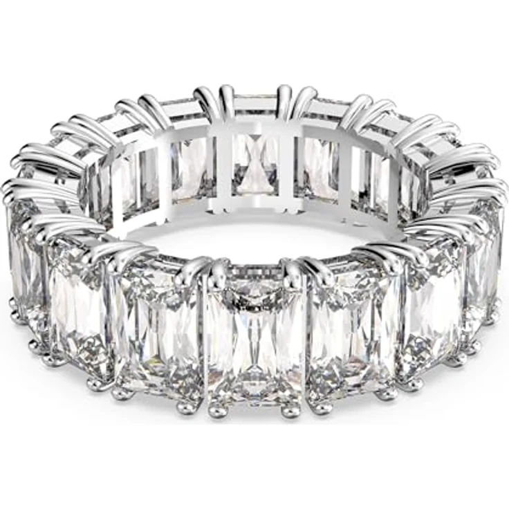 Swarovski Matrix Vittore Ring, Rechteckschliff, Weiß, Rhodiniert, eleganter Damenring für raffiniertes Understatement – Bild 1