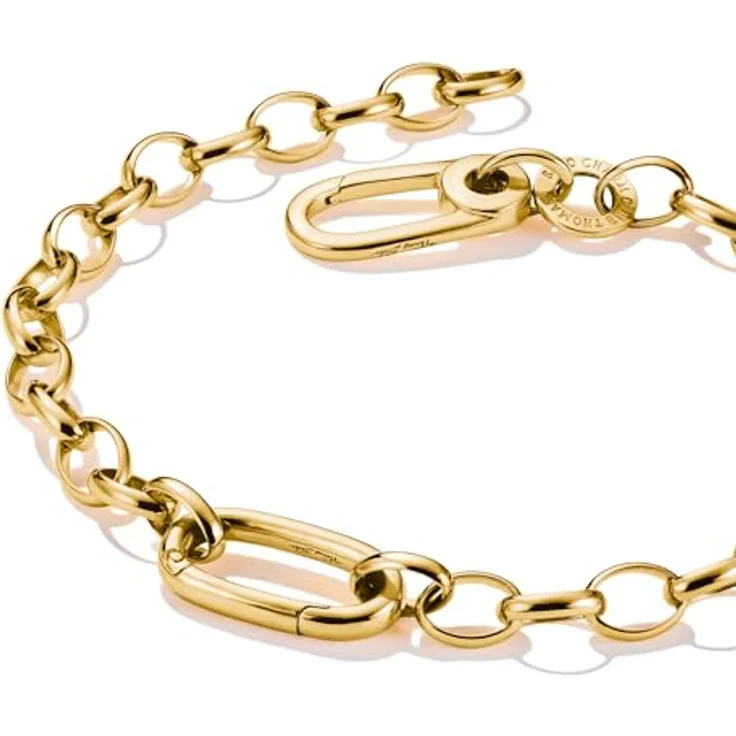 THOMAS SABO Charm-Armband Charm Club Connect, elegantes Armband aus recyceltem Silber 925 mit ovalem Connect Link für individuelle Charms – Bild 2