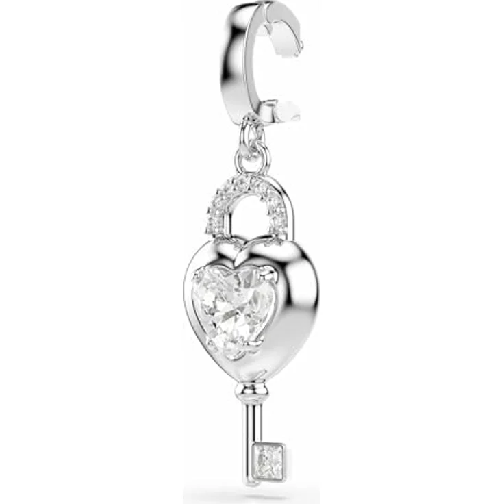 Swarovski Idyllia Charm, Herz mit Schlüssel, Weiß, Rhodiniert, Swarovski Zirconia – Bild 3