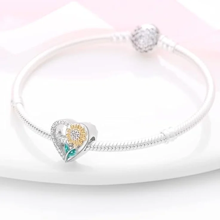 Pandach Charm Anhänger für Armband und Halskette, 925 Sterling Silber mit Zirkonia-Steinen, kompatibel mit europäischen Armbändern für Damen und Mädchen – Bild 5