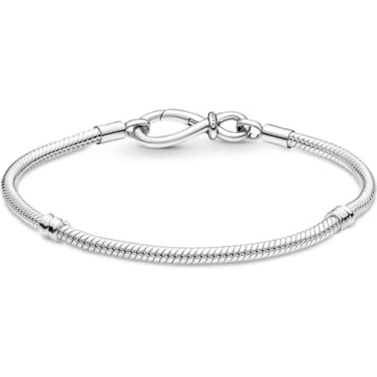 PANDORA Moments Armband Silber mit Unendlichkeitsverschluss, 23 cm, personalisierbar für bis zu 16 Charms – Bild 2