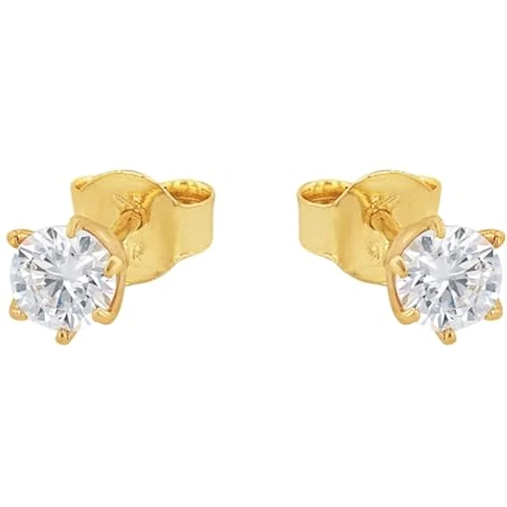 Amor Ohrstecker Damen, Gold 585 mit Zirkonia Steinen, in Geschenk Box – Bild 3
