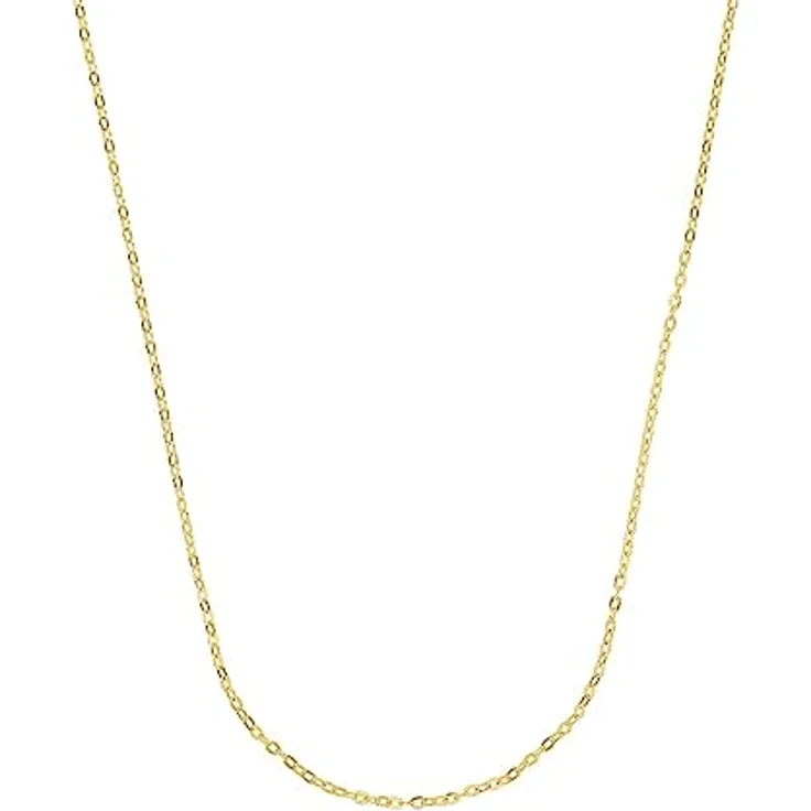 Amor Unisex Halskette, 50 cm aus 375 Gold mit Ankergliederung und Federringverschluss, in Schmuck Geschenk Box