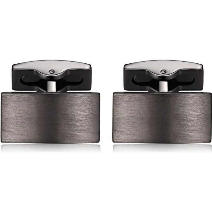 HONEY BEAR Herren Manschettenknöpfe in Pistole schwarz, Hochwertige Cufflinks aus Kupfermessing mit korrosionsgeschütztem Stahl – Bild 2