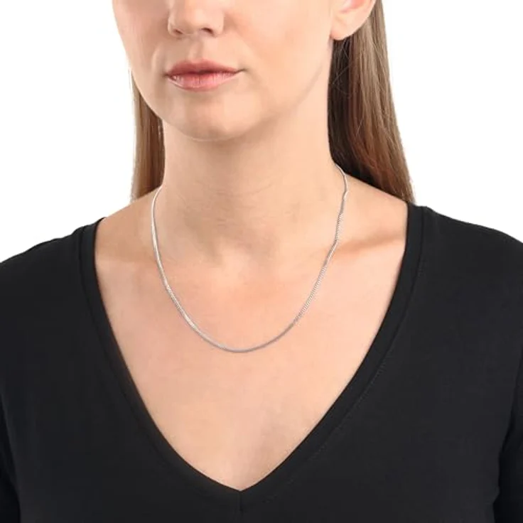 Amor Collier 925 Sterling Silber Unisex Halsschmuck, 50 cm, mit Federringverschluss in Geschenk Box, 2017692 – Bild 2