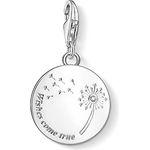 THOMAS SABO Charm-Einhänger Pusteblume WISHES COME TRUE, mit weißen Zirkonia (synth), Silber