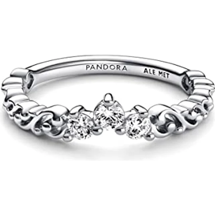 Pandora 192232C01, Damen Silberring aus 925 Sterlingsilber mit Tiara-Design und Zirkonia, Größe 54 (17,2 mm) – Bild 2