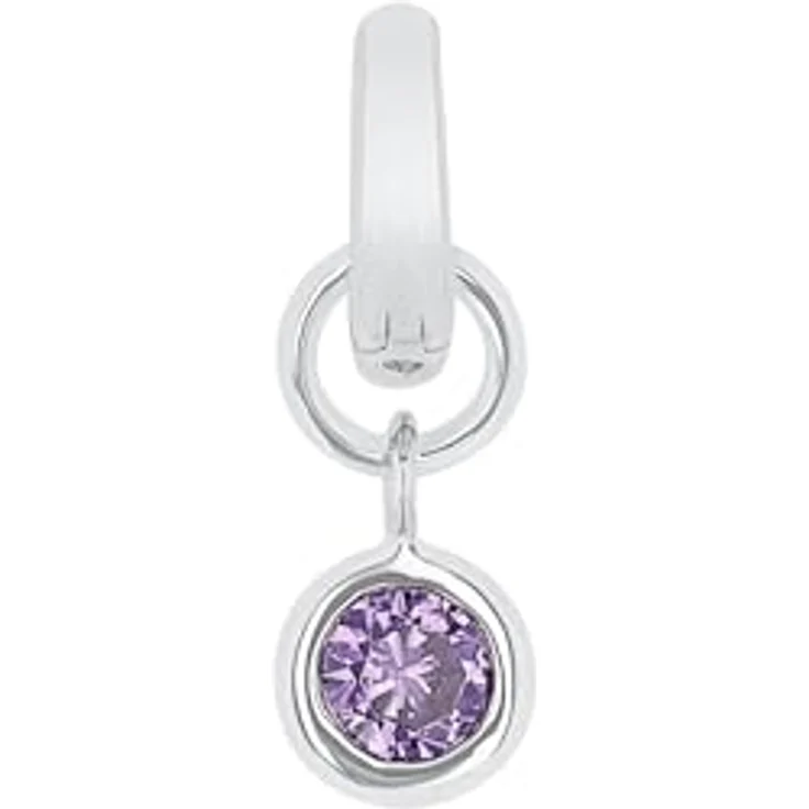 Amor Charm "Geburtsstein" 925 Sterling Silber Damen Charm mit synthetischen Zirkonia, 1,5 cm, Silber, kommt in Schmuck Geschenk Box – Bild 1