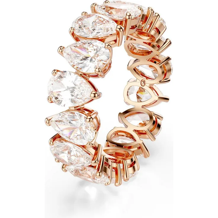 Swarovski Matrix Fingerring, Metall mit PVD-Beschichtung, besetzt mit klaren Swarovski-Kristallen