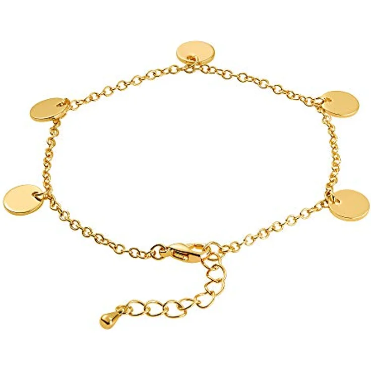 Heideman Damen-Armband Kreise aus Edelstahl goldfarbend poliert mit rundem Kreiseanhänger, in edler Geschenkbox – Bild 4