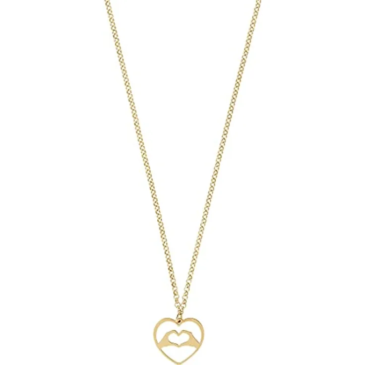 FAVS Damen-Halskette 925er Silber, Collier mit 45 cm Länge und 1,2 cm Anhänger