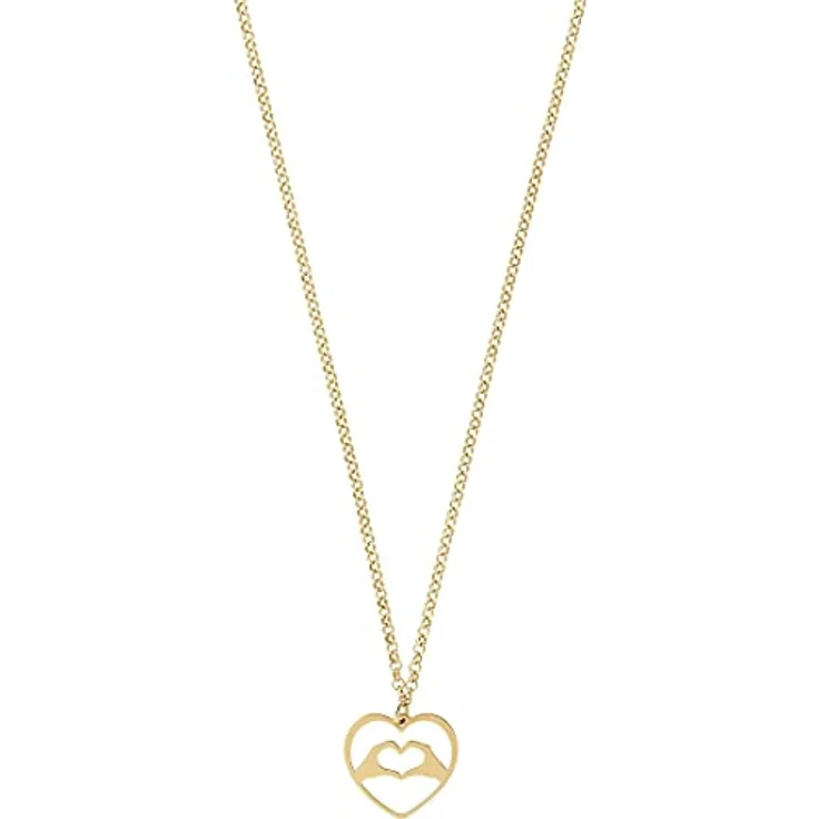 FAVS Damen-Halskette 925er Silber, Collier mit 45 cm Länge und 1,2 cm Anhänger – Bild 1