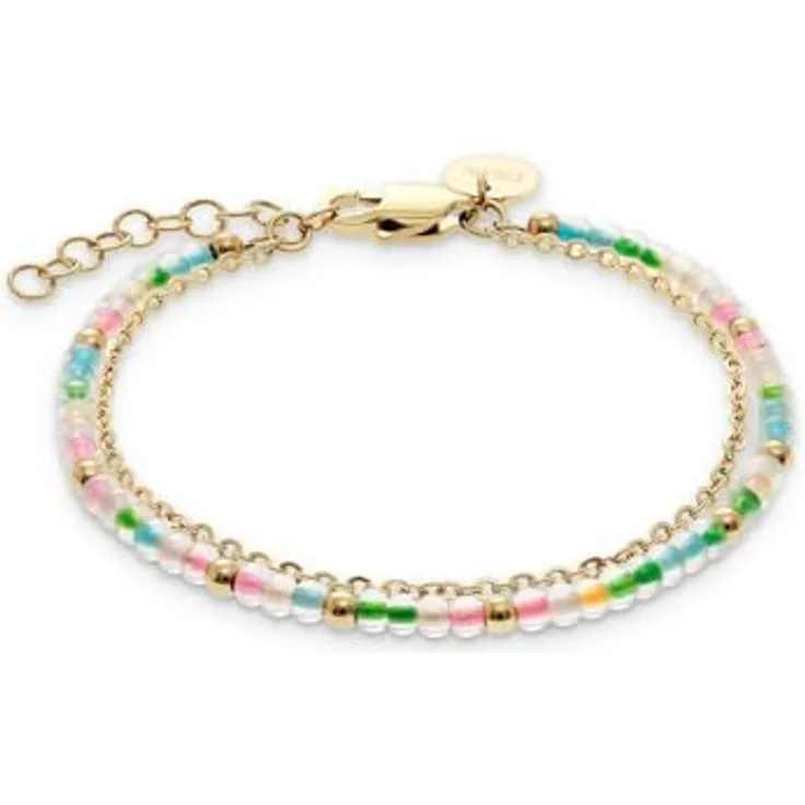 Guido Maria Kretschmer Damen-Armband Edelstahl mit Perlen und Kunststoff Muschelkern, One Size, elegant
