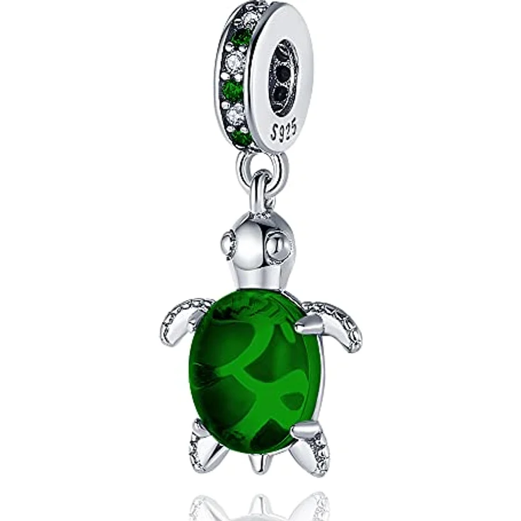 Pandach Damen Charm Anhänger 925 Sterling Silber mit Zirkonia, kompatibel mit europäischen Armbändern und Halsketten – Bild 1